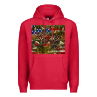 Cardinal Hunting leopard USA flag tumbler 4th of july Premium Hoodie - Neo Western