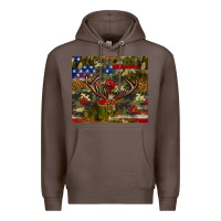 Coffee Hunting leopard USA flag tumbler 4th of july Premium Hoodie - Neo Western