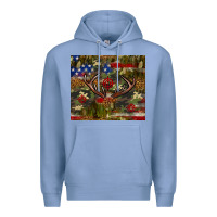 Colony Blue Hunting leopard USA flag tumbler 4th of july Premium Hoodie - Neo Western