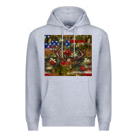Heather Grey Hunting leopard USA flag tumbler 4th of july Premium Hoodie - Neo Western