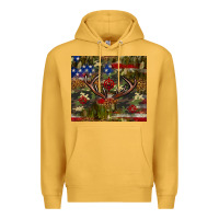 Mustard Hunting leopard USA flag tumbler 4th of july Premium Hoodie - Neo Western