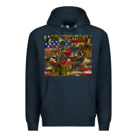 Navy Hunting leopard USA flag tumbler 4th of july Premium Hoodie - Neo Western