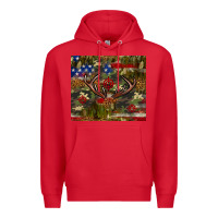 Red Hunting leopard USA flag tumbler 4th of july Premium Hoodie - Neo Western