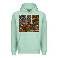 Seafoam Hunting leopard USA flag tumbler 4th of july Premium Hoodie - Neo Western