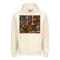 Tofu Hunting leopard USA flag tumbler 4th of july Premium Hoodie - Neo Western