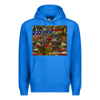 True Royal Hunting leopard USA flag tumbler 4th of july Premium Hoodie - Neo Western