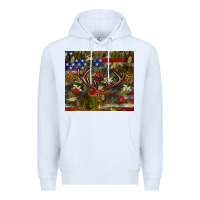 White Hunting leopard USA flag tumbler 4th of july Premium Hoodie - Neo Western