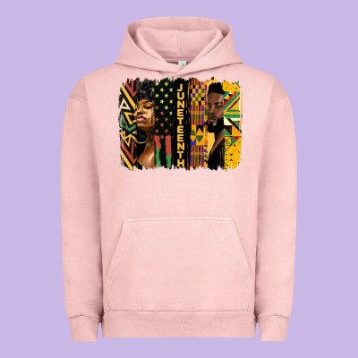 Juneteenth Brush Stroke Urban Hoodie Designed By Hra Design Shop