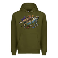 Army Green just a girl who loves turtles Premium Hoodie - SublimationCraftShop