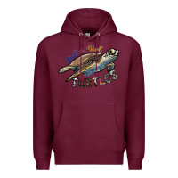 Burgundy just a girl who loves turtles Premium Hoodie - SublimationCraftShop