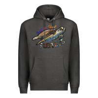 Charcoal Heather just a girl who loves turtles Premium Hoodie - SublimationCraftShop