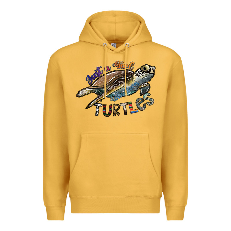 Just A Girl Who Loves Turtles Premium Hoodie by SublimationCraftShop | Teevron