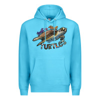 Ocean Blue just a girl who loves turtles Premium Hoodie - SublimationCraftShop