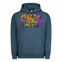 Pigment Midnight Navy just bead it Urban Hoodie - FaDigitalArtStudio