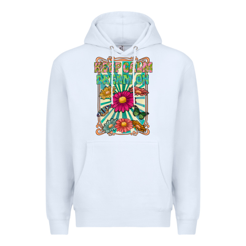 Keep Calm Dream On Premium Hoodie by CowhideDigitalArt | Teevron