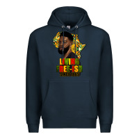 Navy juneteenth living freeish since 1865 Premium Hoodie - HRA Design Shop