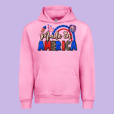 Made In America 4th Of July Urban Hoodie Designed By Cowgirlartshop