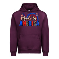 Mauve Wine Made in America 4th of july Urban Hoodie - CowGirlArtShop