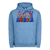 Pigment Pebble Blue Made in America 4th of july Urban Hoodie - CowGirlArtShop