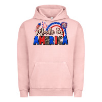 Pigment Salmon Made in America 4th of july Urban Hoodie - CowGirlArtShop