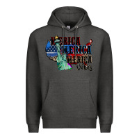 Charcoal Heather Merica Merica Merica vibes 4th of july Premium Hoodie - CowGirlArtShop