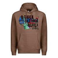 Chestnut Merica Merica Merica vibes 4th of july Premium Hoodie - CowGirlArtShop
