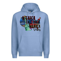 Colony Blue Merica Merica Merica vibes 4th of july Premium Hoodie - CowGirlArtShop