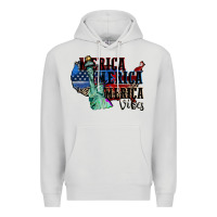 Dove Grey Merica Merica Merica vibes 4th of july Premium Hoodie - CowGirlArtShop