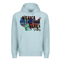 Blue Mist Merica Merica Merica vibes 4th of july Premium Hoodie - CowGirlArtShop