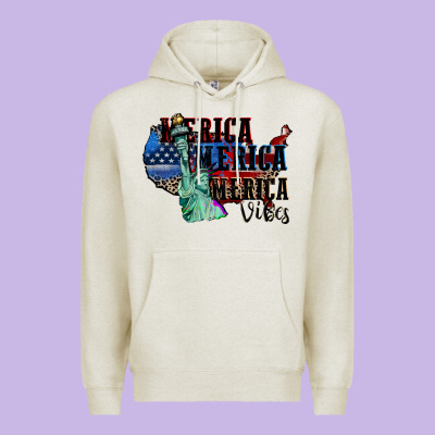 Merica Merica Merica Vibes 4th Of July Premium Hoodie Designed By Cowgirlartshop