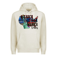 Oatmeal Heather Merica Merica Merica vibes 4th of july Premium Hoodie - CowGirlArtShop