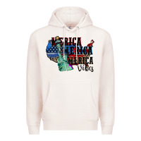 Pale Pink Merica Merica Merica vibes 4th of july Premium Hoodie - CowGirlArtShop