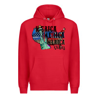 Red Merica Merica Merica vibes 4th of july Premium Hoodie - CowGirlArtShop