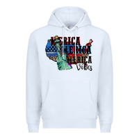 White Merica Merica Merica vibes 4th of july Premium Hoodie - CowGirlArtShop