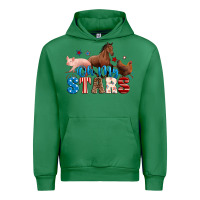 Emerald Horse pig chicken with oh my stars Urban Hoodie - Neo Western