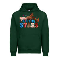 Forest Green Horse pig chicken with oh my stars Urban Hoodie - Neo Western