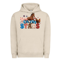 Pigment French Oak Horse pig chicken with oh my stars Urban Hoodie - Neo Western