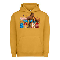 Pigment Peanut Butter Horse pig chicken with oh my stars Urban Hoodie - Neo Western