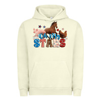 Pigment Pistachio Horse pig chicken with oh my stars Urban Hoodie - Neo Western