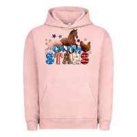 Pigment Salmon Horse pig chicken with oh my stars Urban Hoodie - Neo Western