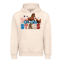 Sandshell Horse pig chicken with oh my stars Urban Hoodie - Neo Western