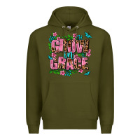 Army Green grow in grace Premium Hoodie - AdoDesignShop