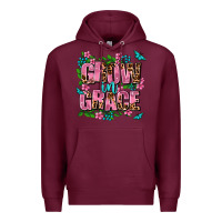 Burgundy grow in grace Premium Hoodie - AdoDesignShop