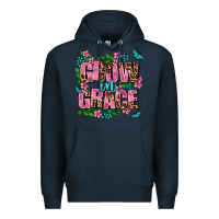 Navy grow in grace Premium Hoodie - AdoDesignShop