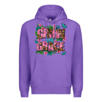 Purple grow in grace Premium Hoodie - AdoDesignShop