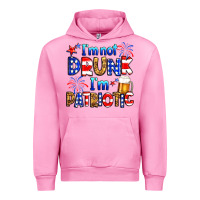 Fuchsia Pink I'm not drunk I'm patriotic Urban Hoodie - Neo Western