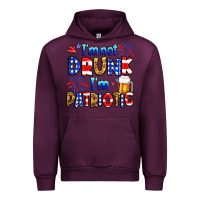 Mauve Wine I'm not drunk I'm patriotic Urban Hoodie - Neo Western
