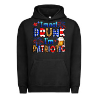 Pigment Black I'm not drunk I'm patriotic Urban Hoodie - Neo Western