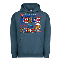 Pigment Midnight Navy I'm not drunk I'm patriotic Urban Hoodie - Neo Western