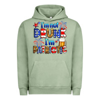 Pigment Oil Green I'm not drunk I'm patriotic Urban Hoodie - Neo Western